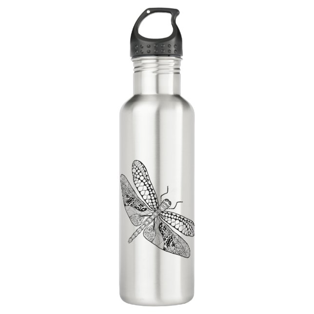 Dragonfly Zendoodle 710 Ml Water Bottle (Front)