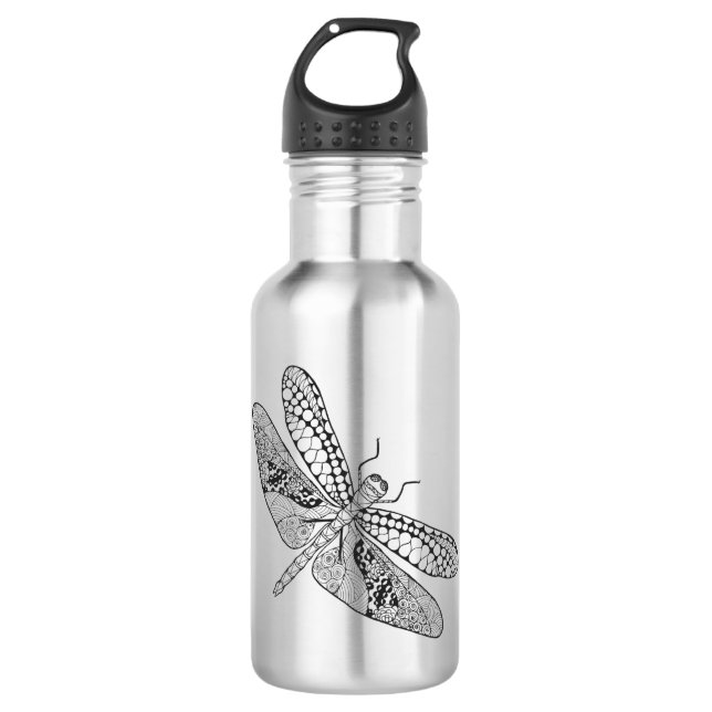 Dragonfly Zendoodle 710 Ml Water Bottle (Front)