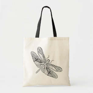 Dragonfly Zendoodle Tote Bag
