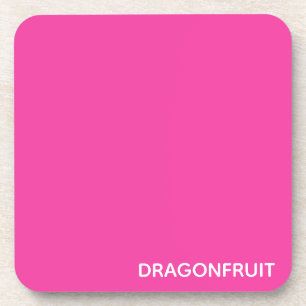 Dragonfruit pink color name coaster