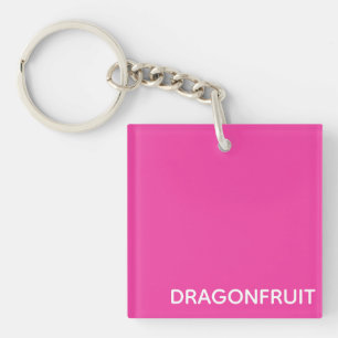 Dragonfruit pink color name key ring