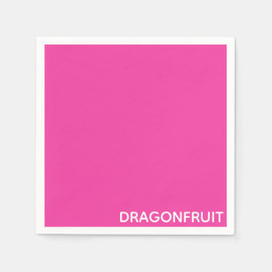 Dragonfruit pink color name napkin
