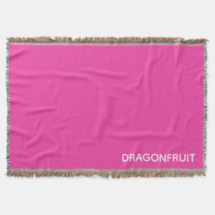 Dragonfruit pink color name throw blanket