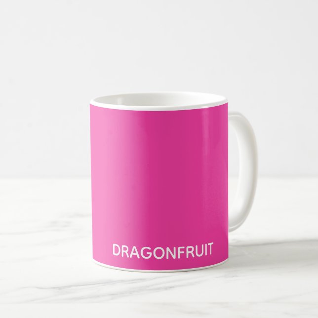 Dragonfruit pink colour name coffee mug (Front Right)