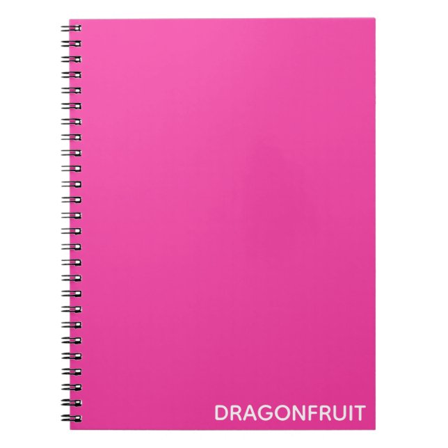 Dragonfruit pink colour name notebook (Front)