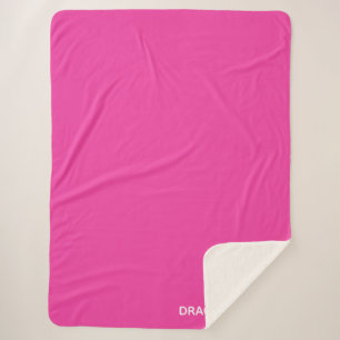 Dragonfruit pink colour name sherpa blanket