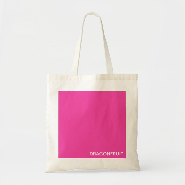 Dragonfruit pink colour name tote bag (Front)