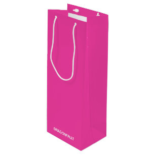 Dragonfruit pink colour name wine gift bag