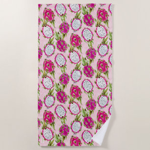 DRAGONFRUITY Pink Pitaya  Beach Towel