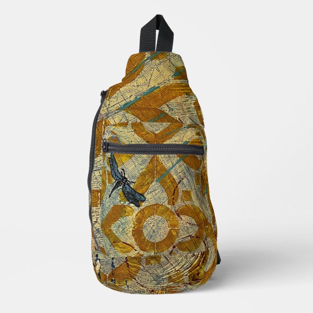 dragongfly abstract Sling Bag (Front)