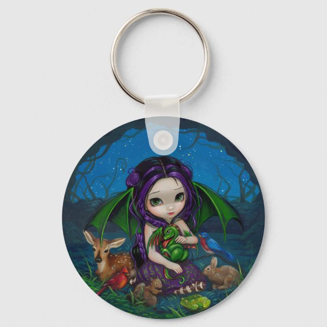 "Dragonling Garden III" Keychain (Front)