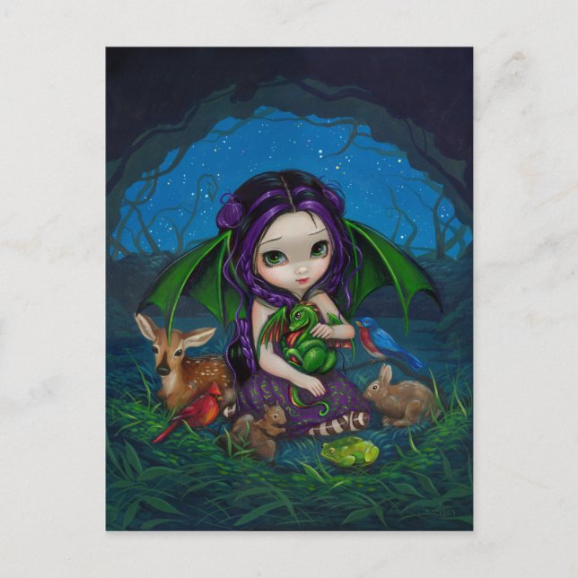 "Dragonling Garden III" Postcard (Front)