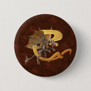 Dragonlore Initial C 6 Cm Round Badge