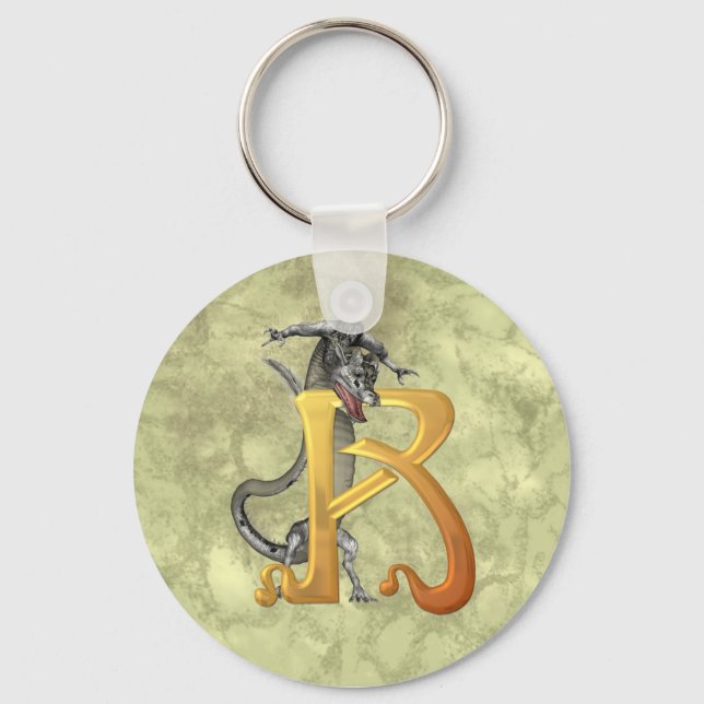 Dragonlore Initial R Key Ring (Front)