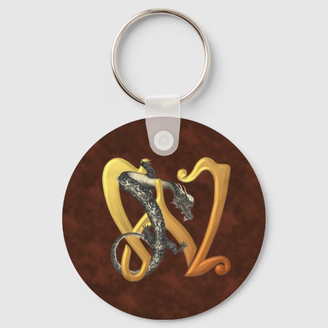 Dragonlore Initial W Key Ring (Front)