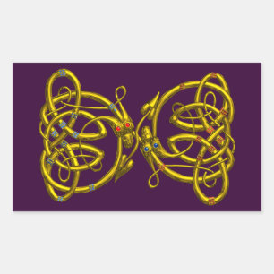 DRAGONLOVE ,purple Rectangular Sticker