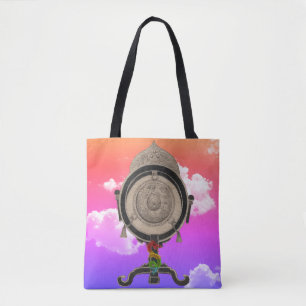 Dragons and Ancient Drum in the Clouds Tote Bag