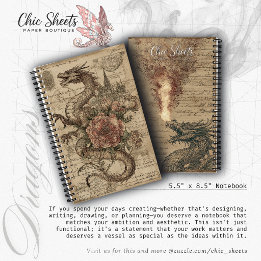 Dragons and Mediaeval Imagery 5.5"x8.5" Deluxe Notebook
