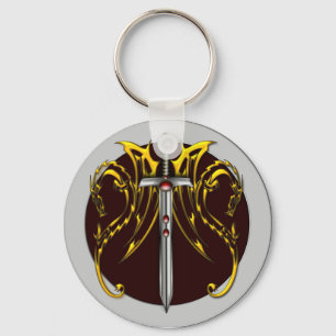DRAGONS AND SWORD KEY RING