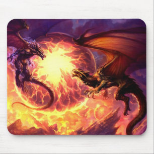 Dragons battle mouse pad