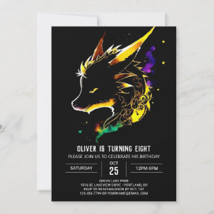 Dragon's Birthday Dreamland Invitation