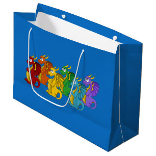 Dragons cartoon large gift bag
