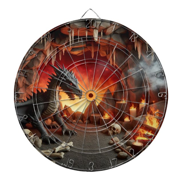Dragon's Cave Art Dartboard (Front)