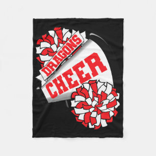 Dragons Cheer Ck To School Cheerleading Spirit R Fleece Blanket