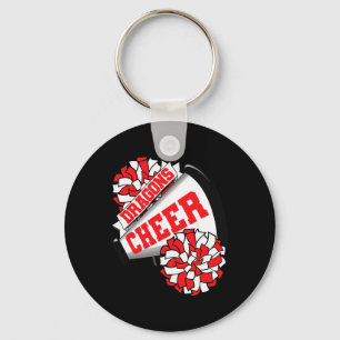 Dragons Cheer Ck To School Cheerleading Spirit R Key Ring