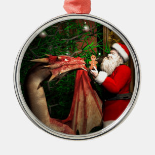 Dragons Christmas Metal Tree Decoration