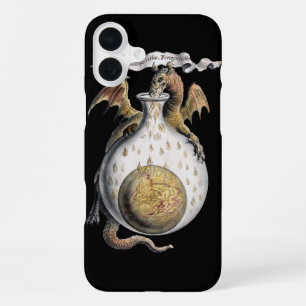 Dragon's Crucible of Alchemy Black iPhone 16 Plus Case