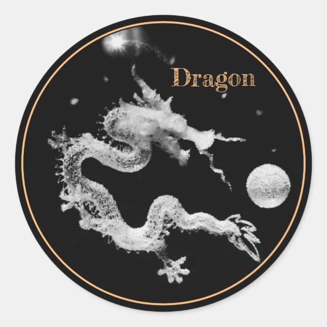 Dragons & Crystal Dragon Lore /Birth of the Dragon Classic Round Sticker (Front)