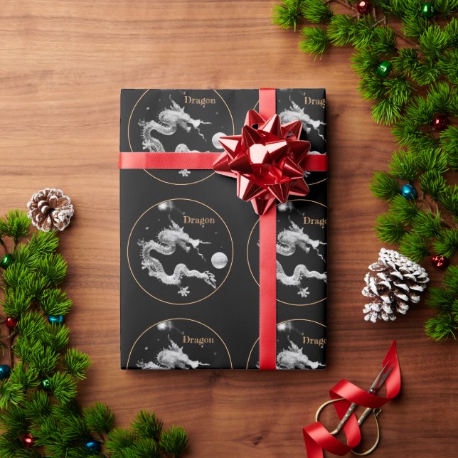 Dragons & Crystal Dragon Lore /Birth of the Dragon Wrapping Paper (Holiday Gift)