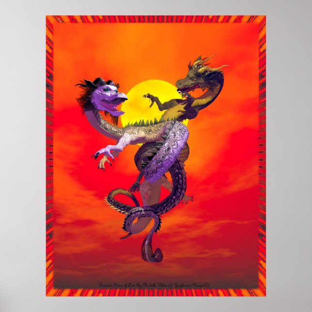 Dragons Dance Of Love By Michelle Wilder Poster (Front)