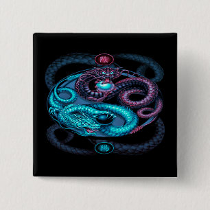 dragons design pinback button