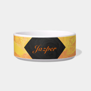 Dragons Eye Orange and Black Monogram Bowl