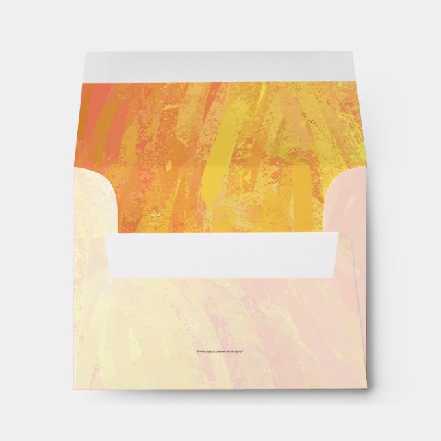 Dragons Eye Orange and Black Monogram Envelope (Back (Bottom))