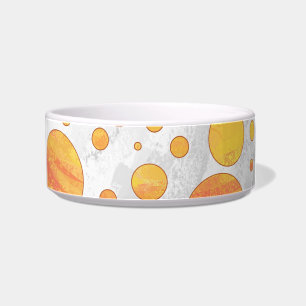 Dragons Eye Orange Polka Dot Pattern Bowl