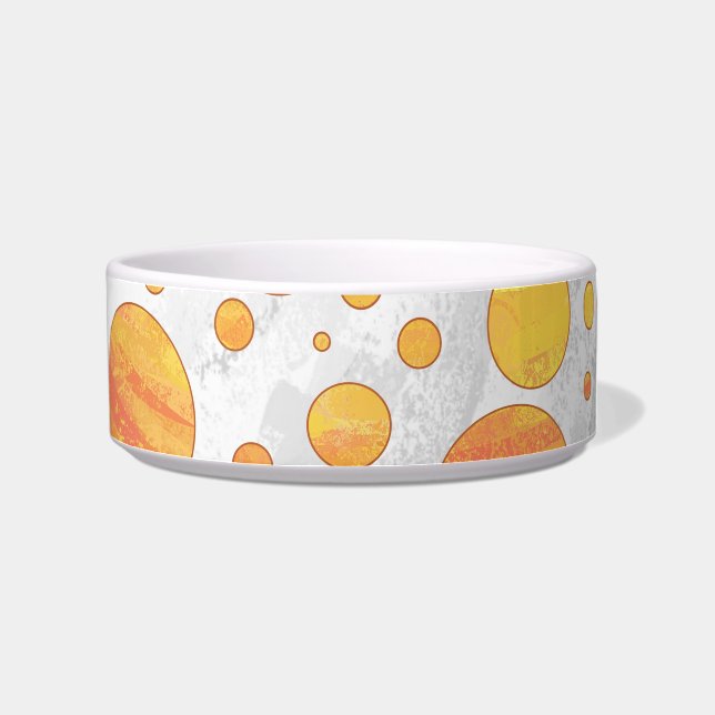 Dragons Eye Orange Polka Dot Pattern Bowl (Right)