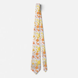 Dragons Eye Orange Polka Dot Pattern Tie