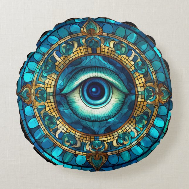 Dragon's Eye Round Cushion (Front)