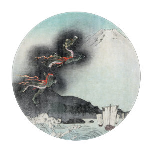 Dragon's Fury Sea Battle for Mount Fuji, Japan Cutting Board