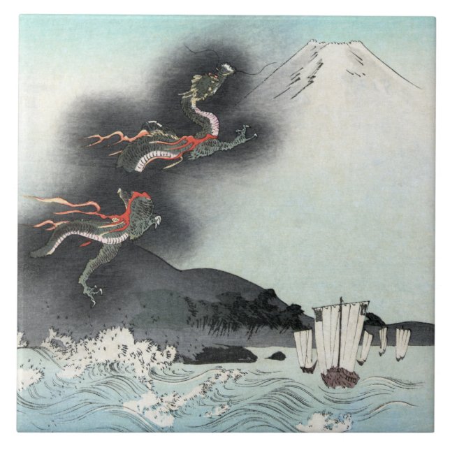 Dragon's Fury Sea Battle for Mount Fuji, Japan Tile (Front)