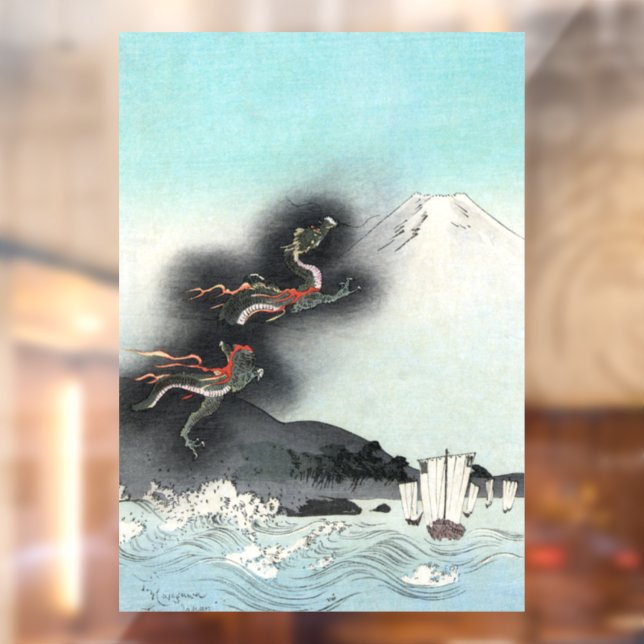 Dragon's Fury Sea Battle for Mount Fuji, Japan Window Cling (Sheet 2)
