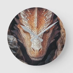 Dragon's Gaze Round Clock