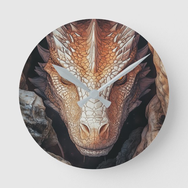 Dragon's Gaze Round Clock (Front)
