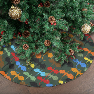 Dragons Green Flight Fantasy Brushed Polyester Tree Skirt