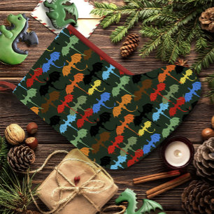 Dragons Green Flight Fantasy Large Christmas Stocking