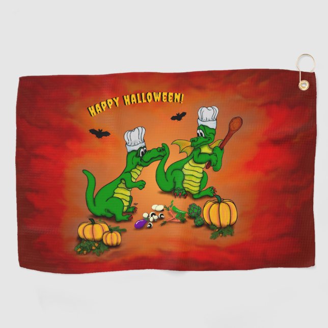 Dragons - Happy Halloween ! Today I will cook Golf Towel (Horizontal)