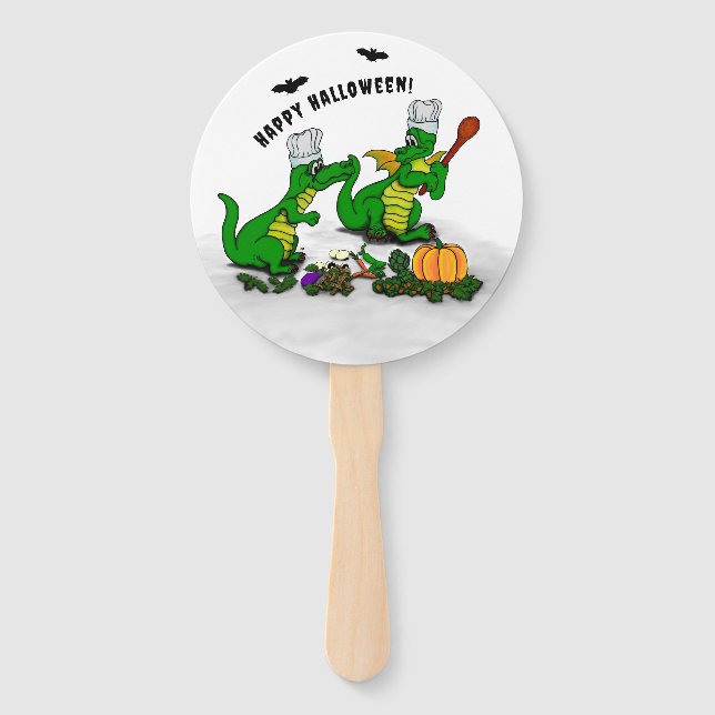 Dragons - Happy Halloween ! Today I will cook Hand Fan (Front)